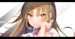 Konachan.com - 270600 brown_eyes brown_hair close long_hair nijisanji signed sister_cleaire ta...png